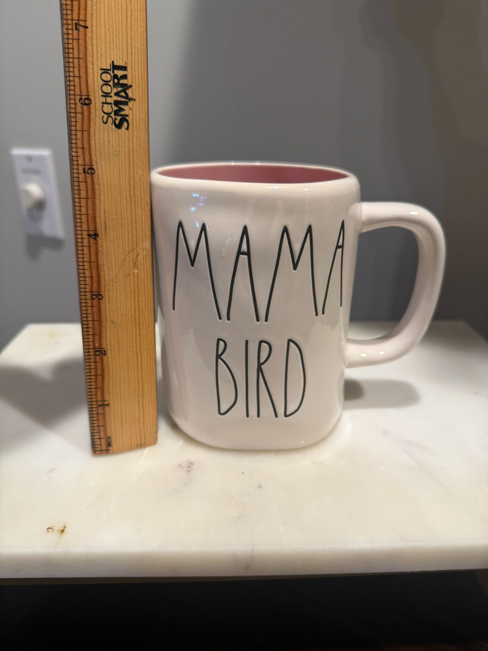 Rae Dunn Mama Bird Mug Pink Interior Ceramic